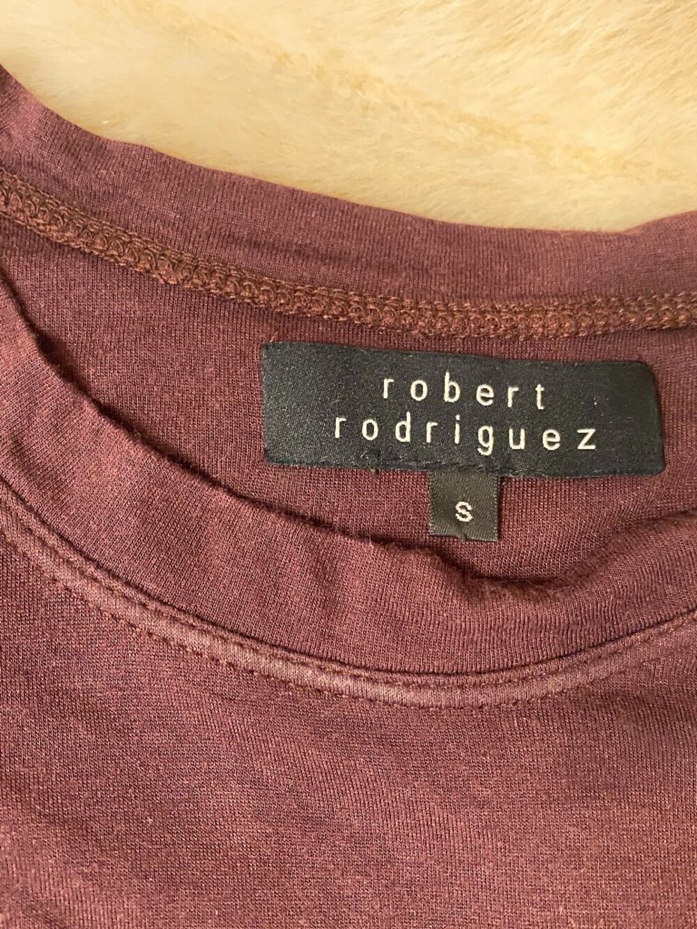 Robert Rodriguez Burgundy Draped Modal Top Size S